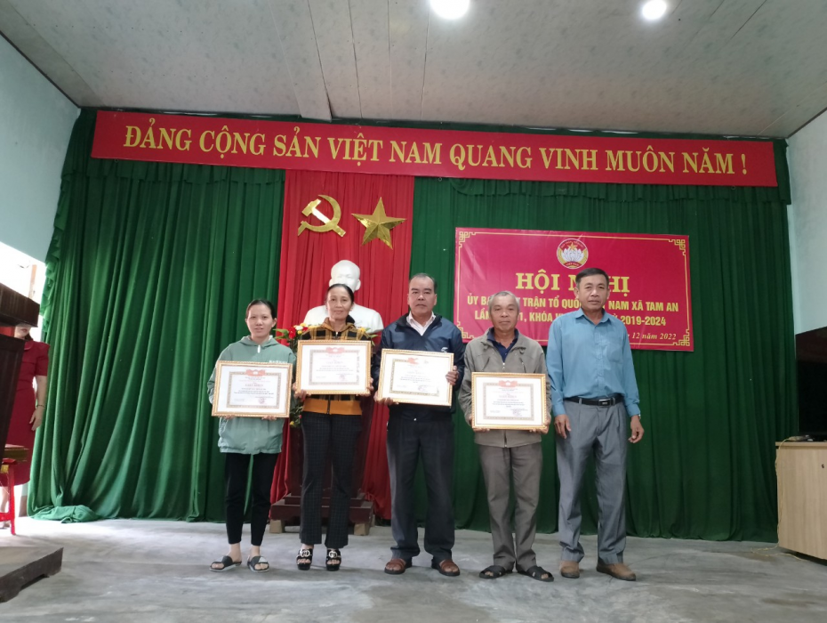 Ủy ban MTTQ Việt Nam xã Tam An tổ chức Hội nghị tổng kết công tác Mặt trận năm 2022