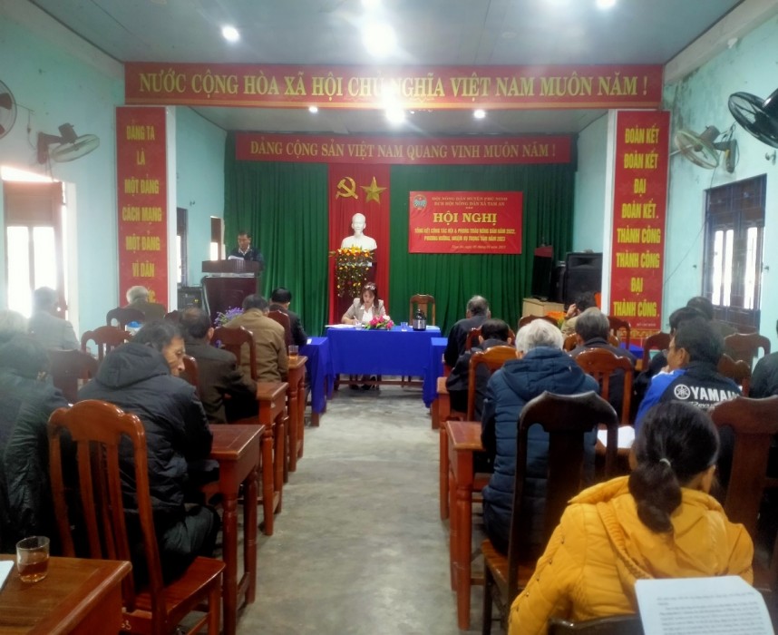 , Hội nông dân xã Tam An tổ chức Hội nghị tổng kết công tác hội và phong nào nông dân năm 2022
