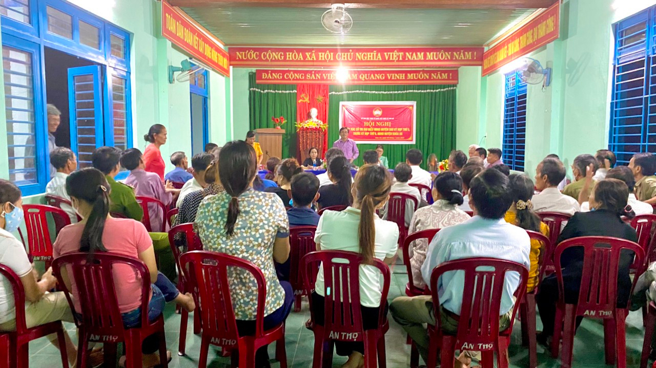 Hội nghị tiếp xúc cử tri với đại biểu HĐND huyện khoá XII, nhiệm kỳ 2021-2026 tại đơn vị bầu cử xã Tam An