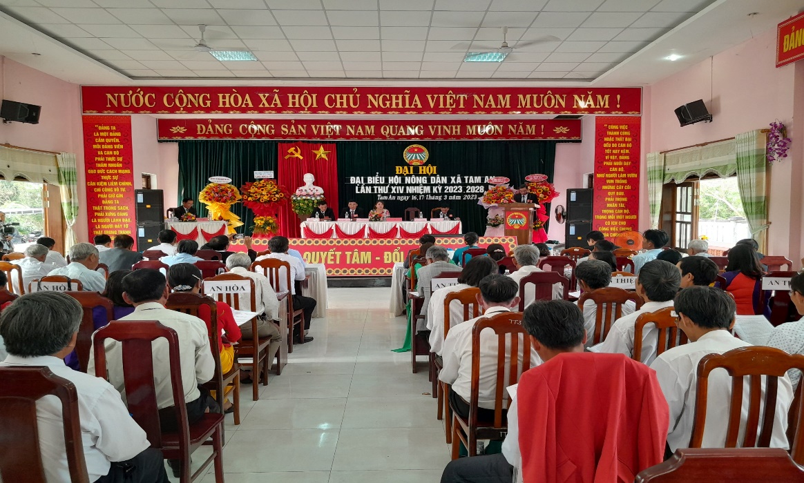 Hội nông dân xã Tam An tổ chức Đại hội đại biểu Hội nông dân xã lần thứ XIV, nhiệm kỳ 2023-2028.